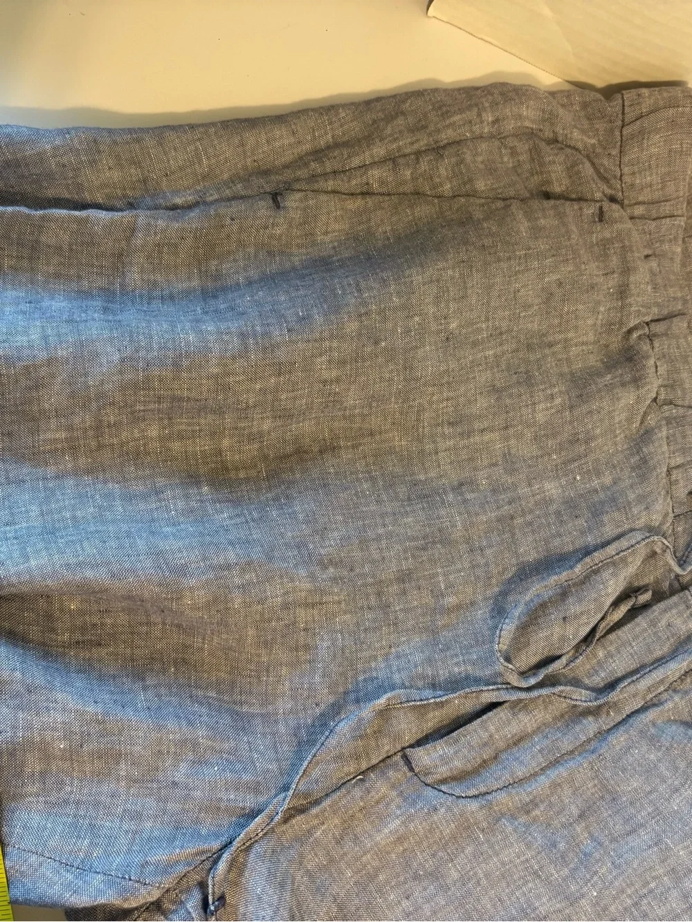 H&M Men's Lightweight Linen Drawstring Pants - Blue Sz US- 36R
